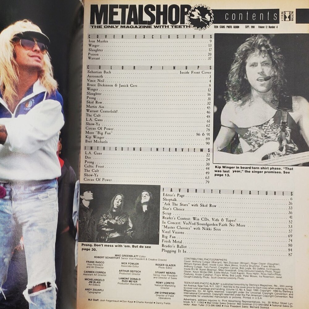 Metalshop Magazine Iron Maiden Soundgarden L.A. Guns Show-Ya Dio Cult Sept. 1990 - Picture 5 of 10